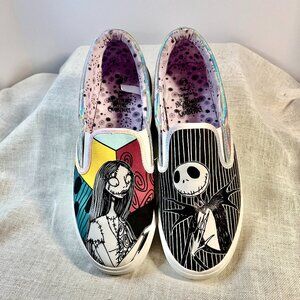 Limited Edition Disney Nightmare Before Christmas Jack & Sally Sneakers Sz 9.5